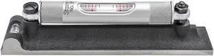 Machinists' Level with Ground and Graduated Main Vial - Ideal for Machine Shop and Tool Room Use - 6" (150mm) Length, Cross Test Vial, Without Case - 98-6