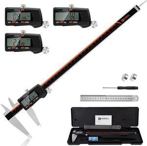 Digital Caliper 0-12 Inch/300mm with Large LCD Screen,Electronic Digital Vernier Caliper Auto-Off Feature, Inch/MM/Fraction,Digital Ruler,for 3D Printing/Jewelers/Woodworkers