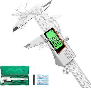 Digital Caliper 12 inch 300mm Micrometer Caliper All Stainless Steel Electronic Diameter Measuring Tool with Large LCD Screen for Household/Jewelers/DIY