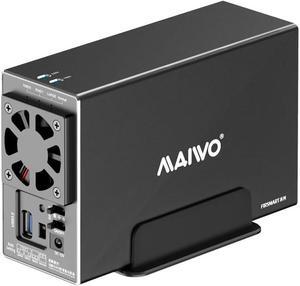Dual Bay Hard Drive RAID Enclosure for 3.5 inch SATA HDD, RAID 0/1/JBOD/PM 5Gbps USB 3.0 to SATA Disk Adapter, 36TB Capacity, Aluminum External HDD Case