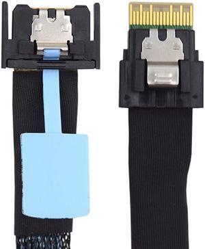 PCIe 5.0 MCIO 4X Mini Cool Edge IO to U.2 SFF-8639 NVME PCI-Express with 15P Sata Power Cable for SSD Mainboard 50cm