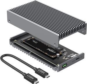 Fanless 40Gbps USB4 M.2 NVMe SSD Enclosure, Supports Thunderbolt 4/3 up to 8TB, Rugged Aluminum Chasiss, Fits 2280/2260/2242/2230 Size, B+M M-Key