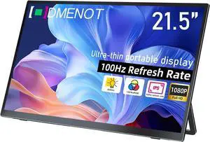 100Hz 21.5" Large Portable Monitor 120% sRGB Full HD (1920 x 1080) Portable Monitor w/ 180° Adjustable Stand & VESA Gaming Travel Second Screen for Desktop Laptop Mac Game Device (OD215-01)