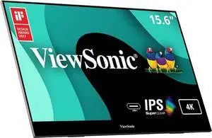 VX1655-4K-OLED 15.6 Inch 4K UHD Portable OLED Monitor with 2 Way Powered 60W USB C, Mini HDMI, Dual Speakers, and Built-in Stand with Magnetic Cover