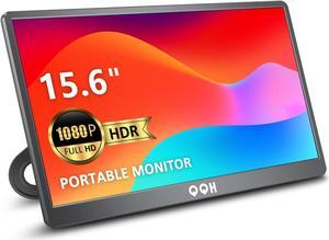 Portable Monitor, 15.6" FHD 1080P IPS Travel Monitor Kickstand for Laptop with HDR, Ultra Slim, Eye Care, Plug&Play USB C HDMI External Second Screen for PC Phone MAC PS5 Xbox Switch