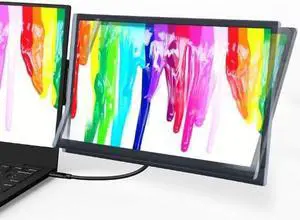 Laptop Monitor Extender, 11.6/14.1 inch Portable Monitor Dual Screen External Second Monitor 1920×1080 FHD IPS,USB-C/HDMI,Plug and Play,for Laptop Notebook (14.1 inch)