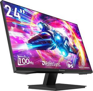 27 Inch Computer Monitor 100Hz FHD,1920 x 1080P Gaming Monitor with HDMI VGA Display Ports,3ms Response,Dual Speakers,FreeSync,100×100mm VESA Mount,IPS Screen for Gaming Home Office