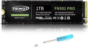 FN501 Pro 1TB NVMe SSD - M.2 2280 PCIe Gen3 x4 Internal Solid State Drive with Graphene Cooling Sticker, Up to 3,500MB/s, SLC Cache 3D NAND TLC, Compatible with Laptop & PC Desktop