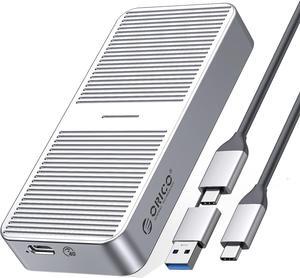 Upgraded M.2 NVMe SSD Enclosure 40Gbps PCIe3.0x4 USB C Adapter, Aluminum NVMe PCIe 2280 M-Key(B+M Key) External Solid State Drive Case, Support Thunderbolt 3/4 USB3.2/3.1/3.0/Type C-M224-Silver