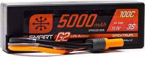 11.1V 5000mAh 3S 100C Smart G2 Hardcase LiPo Battery: IC5, SPMX53S100H5