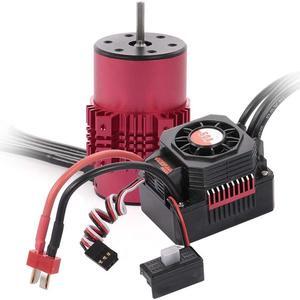 Surpass Hobby 3660 2600KV Brushless Motor with Heat Sink and 60A ESC with BEC Waterproof for 1/10 1/8 RC Car Truck