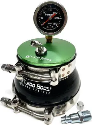 4" inch Turbo Boost Leak Tester - Leak Detector - 6061 Billet Aluminum - 30 PSI - Check Test Intake Charge Pipe Pressure Leaks - Includes Both Tire and 1/4" Air Fititng