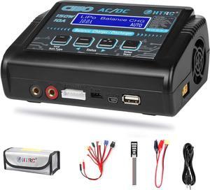Battery Charger, 1S-6S RC Car Charger 150W Lipo Charger 10A Balance Charger Fast Charge Discharge Smart Charger for LiPo/Li-ion/LiFe Battery(1-6s) NiMH/NiCd (1-15s) RC Hobby Battery Charger