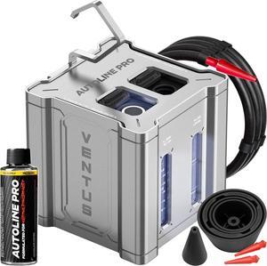 Ventus Automotive Smoke Machine with Built-in Li-Ion Battery, Air Compressor, Leak Size Flowmeter, OEM Approved Smoke Fluid, Cone Cap Plugs  EVAP Vacuum Exhaust Leak Detector Tools Kit
