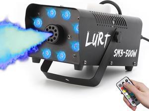 Machine Mini Smoke Machine 13 Colorful Lights 500W 2500CFM Small with Wireless Remote Control Auto Mode Portable for Indoor Outdoor Party Wedding Halloween DJ and Stage Effect,Fuse Protection
