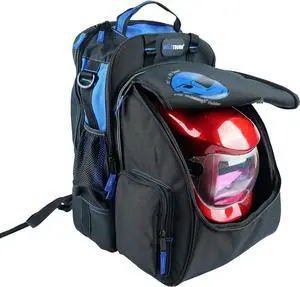 Welding Backpack for Tools and Helmet Extreme Gear Pack with Large Capacity Helmet Holder Luggage Storage BagBlue