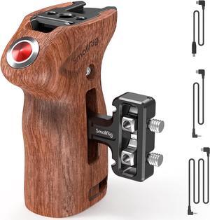 Threaded Side Handle with Record Start/Stop Remote Trigger with 3 Control Cable for Sony Cameras, for Panasonic Cameras, for Fujifilm Cameras, for Z CAM Cameras 3323