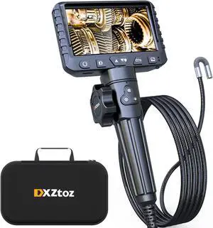 Two-Way Articulating Borescope, DXZtoz Industrial Endoscope with 0.33in Articulated Snake Camera, Video Inspection Scope with Light for Automotive Aircraft Mechanics- 5.5FT Two-Way Articulating Borescope, DXZtoz Industrial Endoscope with 0.33in Articulated Snake Camera, Video Inspection Scope with Light for Automotive Aircraft Mechanics- 5.5FT