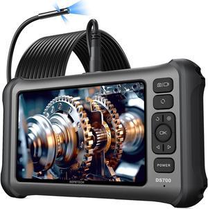 7'' IPS Endoscope Camera with Lights, DEPSTECH 1080P Triple-Lens Digital Borescope Tool,Inspection Camera with Split Screen, Sound Recording, 16.5ft IP67 Snake Drain Camera Cable, 180° Rotation View