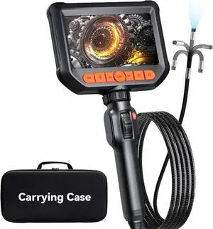 Two-Way Articulating Borescope, Endoscope Camera with Light, IP67 Waterproof Sewer Camera, Borescope Camera with Light, 1080 HD Endoscope, 5.0 ft Semi-Rigid Cable Endoscope, Gadgets for Men