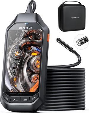 IPS Screen Borescope with 3500mAh Battery, 1080P HD Dual Lens Endoscope Camera with Lights, Inspection Camera with Split Screen, 7.9mm Probe Sewer Camera, 16.5FT Cable, Gadgets for Men