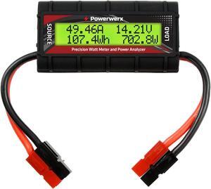 Watt Meter-PP, DC Inline Power Analyzer, 45A Continuous, 12 Gauge with Anderson Powerpole Connectors