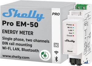EM 50A | Wi-Fi & Bluetooth Energy Meter with Contactor Control | DIN-Rail | Home Automation | Compatible with Alexa & Google Home | iOS Android App | No Hub Required | Power Monitoring