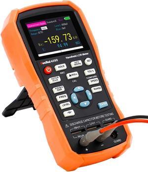 LCR Meter 100Hz-100KHz, 0.2% Accuracy, Digital Bridge Multimeter for Capacitance, Inductance, Resistance Testing, with ESR Calibration Ideal for Engineers and Technicians (4080)