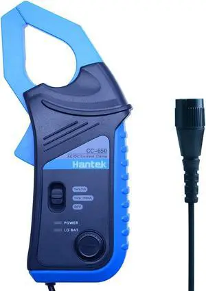 AC/DC Current Clamp for oscilloscope 40KHz Bandwidth 1mV/10mA 650A with BNC Plug (CC-650)