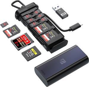 USD 3.2 10GBps Pro Reader Versatile CF Express A,CF Express B, SD, and Micro SD Card Reader & Holder for Photography and Videography Professionals