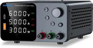30V 10A Bench Power Supply with Encoder Adjustment, 5V/3.6A USB&Type-C Quick-Charge, Variable Power Supply with Output Enable/Disable Button, Short Circuit Alarm (0-30V 0-10A)