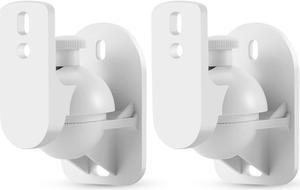 Universal Satellite Speaker Wall Mount Bracket Ceiling Mount Clamp with Adjustable Swivel and Tilt Angle Rotation for Home Theater Surround Sound System Satellite Speakers - 2 Pack, Black