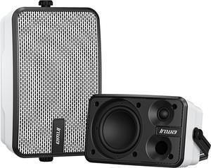 Outdoor Bluetooth Speakers, IPX5 Waterproof 400W Wall Mount Speaker, Powerful Bass Indoor/Outdoor Sound System, Wireless Sync Up to 100 Speakers, Suitable for Patio/Porch/Gazebo/Garage(Pair)