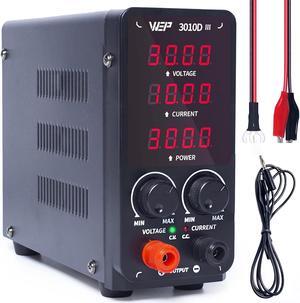605D-III DC Variable Power Supply 60.00V 5.000A High Precision Bench Lab Power Supply with Alligator Clips for anodizing kit, Electroplating, arduino, breadboard