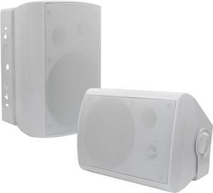 6.5 Inch 400W Outdoor Speakers Wired Waterproof Passive with Powerful Bass,Wall Mount Speakers for Patio Garage Covered Deck,All-Weather Durability (Pair,Black)