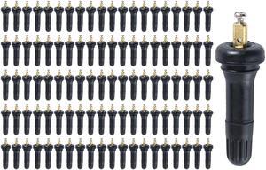 100pcs TPMS 17-20008 Rubber Snap-in Tire Pressure Sensor Valve Stem Compatible with Ford Chevrolet Dodge Chrysle Buick Ram Cadillac Pontiac Subaru Lincoln