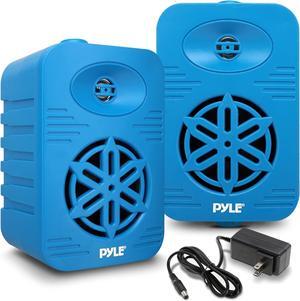 Bluetooth Indoor Outdoor Speakers Pair - 500 Watt Dual Waterproof 5.25 2-Way Full Range Speaker System w/ 1/2 High Compliance Polymer Tweeter - Home, Boat,Deck, Patio, Poolside - PDWRBT56WT