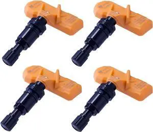 IM1001 TPMS Sensor 315MHz  Black Stem Tire Pressure Sensors - Pre-Programmed Tire Sensor for Cars - Ready to Install Tpms Sensors Compatible for Chrysler, Dodge, Chevrolet, & More - Pack of 4