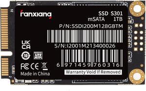 S301 1TB mSATA SSD Mini SATA III 6Gb/s Internal Solid State Drive, 3D NAND, Compatible with Ultrabook Desktop PC Laptop