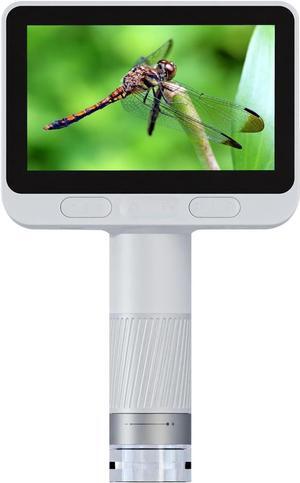 Digital Microscopewith 4.3" IPS Screen, Coin Microscope with 8 Adjustable LED Lights, 1080P Coin Magnifier Compatible with iPhone Android Computer