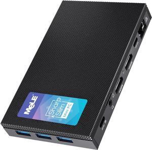 Fanless Mini PC, Celeron N5105, 8GB RAM, 128GB ROM, Full-Function USB-C, WiFi 5, Support Triple Screen Display, Slim Desktop PC on Industrial, Home, Office