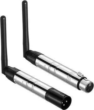 2PCS DMX512 DMX Dfi DJ 2.4G Wireless 1 Receiver with Light Dome& 1 Transmitter Stage Lighting Control (Silver)