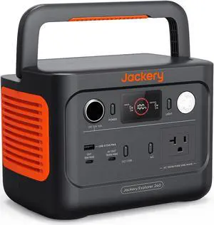 Explorer 240 v2 Portable Power Station 2024 New Version, 256Wh LiFePO4 Battery with 300W AC/100W USB-C Output, 1Hr Fast Charging, Versatile Scenarios-Outdoor/Camping/RV/Travel/Emergency Backup