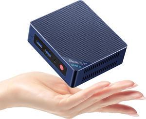 Mini PC,12th Gen  Alder Lake-N100 up to 3.4 GHz, 16GB DDR4 RAM 500GB M.2 SSD Desktop PC, S12 Pro Mini Computers, 4K@60Hz Dual HDMI, USB3.2, WiFi 6 BT5.2, RJ45 LAN, Family-NAS/HTPC