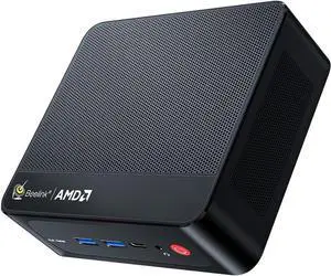 SER5 PRO Mini PC 8Core  Ryzen 7 5800H 32GB DDR4 500GB NVMe M.2 SSDTriple Display 4K@60Hz Output, DP, HDMI,Type-c,Wi-Fi 6,RJ45,W-11 Gaming Office Mini Computer