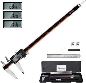 Digital Caliper 12 Inch, Stainless Steel Caliper Measuring Tool with Large LCD Screen, Auto-Off Feature, Inch/Millimeter, Electronic Vernier Caliper for DIY, Jewelry, Parts,3D Printing