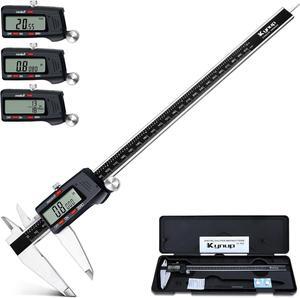 Micrometer Caliper Tool, 12Inch Digital Caliper, Vernier Caliper with Stainless Steel, Large LCD Screen, Auto - Off Feature, Inch Metric Fraction Conversion