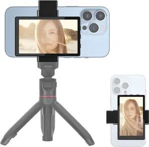 Phone Vlog Selfie Monitor Screen, Magnetic Phone Holder Clip Mount, Using Phone Rear Camera for Selfie Vlog Live Stream TikTok, Compatible with iPhone (NOT Supports 4K Recording)
