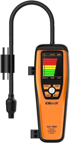 HVAC Refrigerant Leak Detector Heated Diode Sensor Halogen Freon Sniffer, Air Conditioning Detection, R22 R410A R134A R1234YF CFCs HCFCs HFCs, ILD-100H