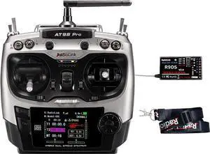 Radiolink AT9S Pro 10/12 Channels Radio Transmitter and Receiver R9DS, Long Range for Airplane/Jet/FPV Racing Drone/Quad/RC Truck Car/Boat and More (Mode 2 Left Hand)